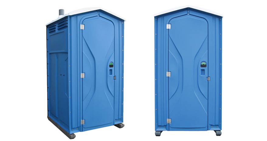 Long-term porta potty units on site in Zeeland, Michigan
